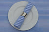 Napkins, Bordeaux Stripe 41x41cm Blue / White pack of 4