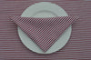 Napkins, Bordeaux Stripe 41x41cm Red / White pack of 4