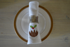 Christmas Napkins, White with Embroidered Christmas Pudding 41x41cm 16x16