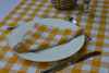 Napkins, 100% Cotton Country Check Yellow Gold / White 41x41cm 16x16