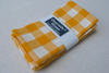 Napkins, 100% Cotton Country Check Yellow Gold / White 41x41cm 16x16