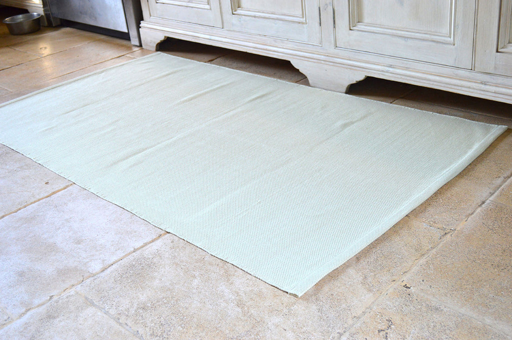 Floor Rug, 100% Cotton Flat Weave Golden Sand 2 Sizes