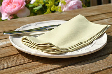 Napkins, Plain Dyed 41x41cm Golden Sand Pack of 4