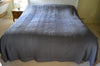 Bedspread, 100% Cotton Full size Charcoal Grey Throwover, Single, Double, King, Superking