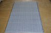 Floor Rug, 100% Cotton Herringbone Weave in Indigo Navy / White 4 Sizes