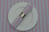Napkins, Holmes Stripe 41x41cm Pink / Grey pack of 4