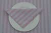 Napkins, Holmes Stripe 41x41cm Pink / Grey pack of 4