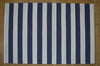 Floor Rug, 100% Cotton Lymington Stripe Flat Weave Indigo Navy/White 4 Sizes