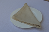 Napkins, Marlow 100% Cotton Crochet Edge Parchment beige 41x41cm 16x16