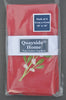 Christmas Napkins, Red with Embroidered Sprig of Mistletoe 41x41cm 16x16