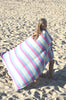 Throw, 100% Cotton Multi Stripe 135x152cm