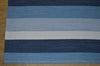 Floor Rug, 100% Cotton Pembroke Flat Weave in Blue / Indigo 3 Sizes Large