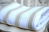 Throw, Solent Stripe in Golden Sand/White 135x152cm