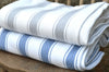 Throw, Solent Stripe in Dove Grey/White 135x152cm