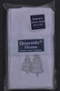 Christmas Napkins, White with Silver Embroidered Christmas Trees 41x41cm 16x16